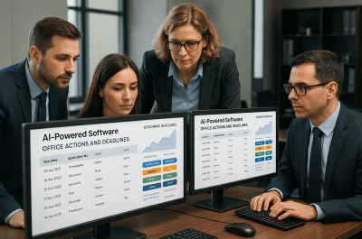 IP docketing managers using AI-powered software for patent prosecution and office actions management